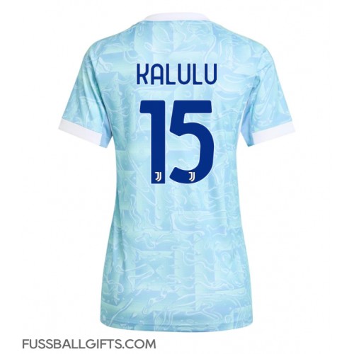 Juventus Pierre Kalulu #15 Fußballbekleidung Auswärtstrikot Damen 2025-26 Kurzarm